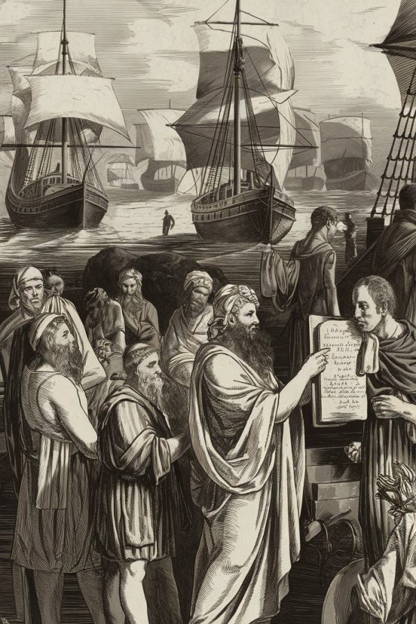 a-black-and-white-image-of-a-phoenician-__JYgzbifSVO_rYraBOC2UA_3tOBxwB9SriO3gDahdGbnQ